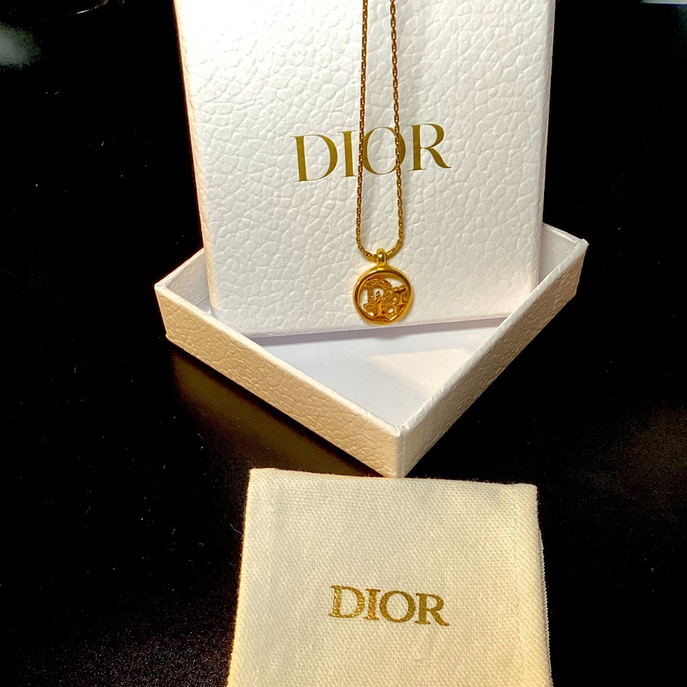 Christian Dior Circle Logo Necklace